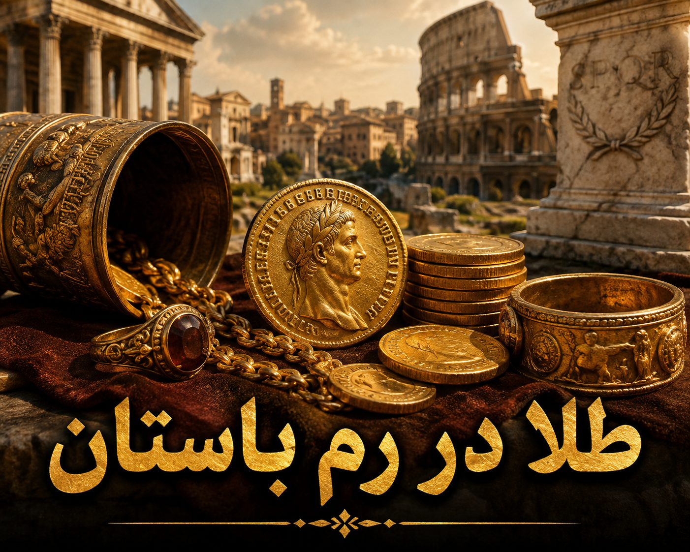 طلا در روم باستان؛ از ثروت امپراتوران تا سکه‌ها و زیورآلات رومی