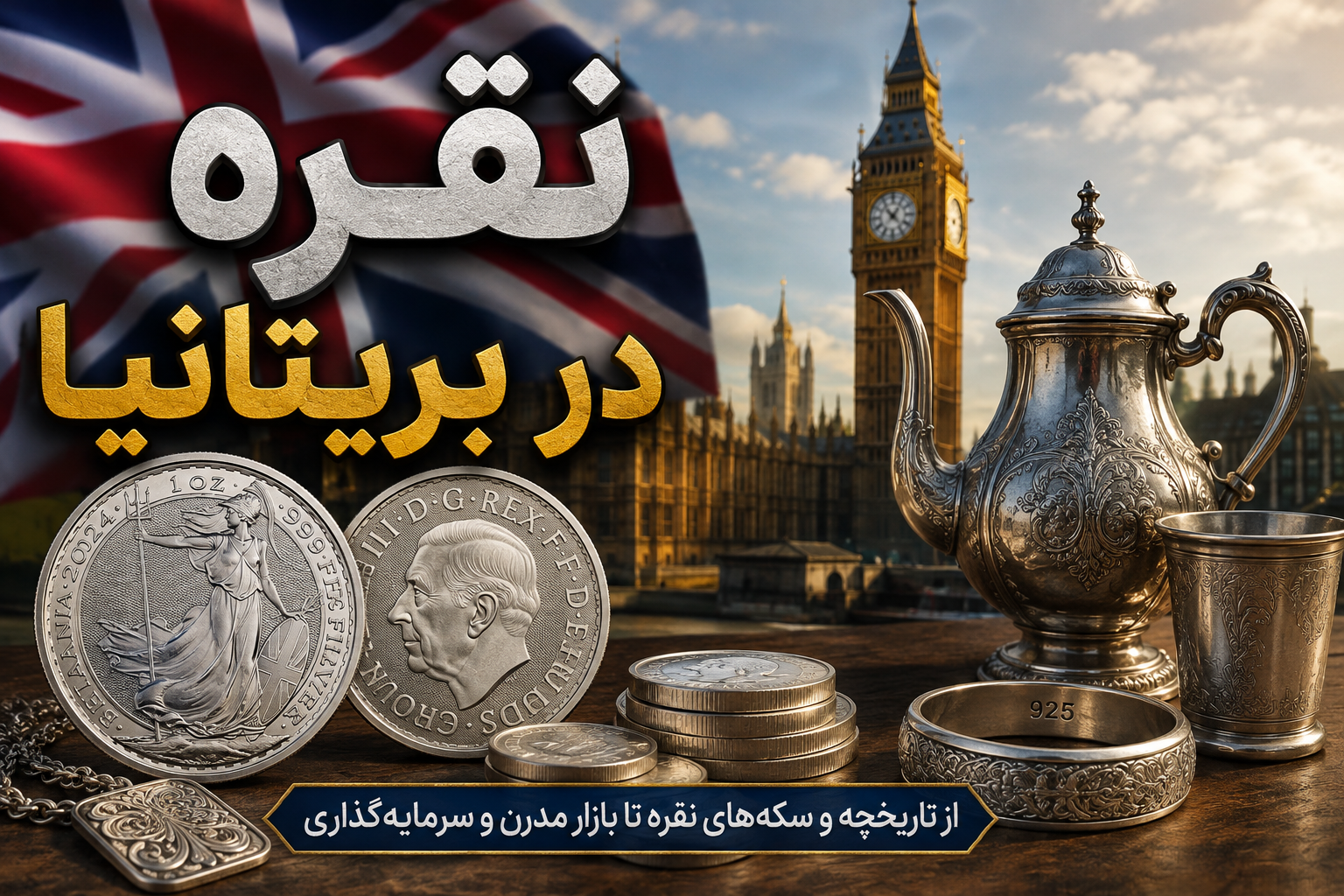 نقره در بریتانیا؛ از سکه‌های تاریخی تا بازار مدرن فلزات گران‌بها