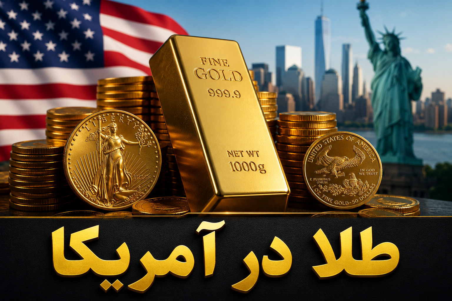 طلا در آمریکا؛ بررسی بازار، قیمت، سرمایه‌گذاری و عوامل مؤثر بر ارزش طلا