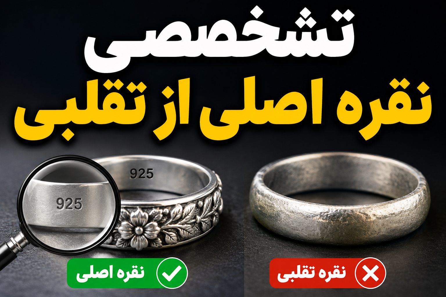 روش تشخیص نقره اصل از تقلبی
