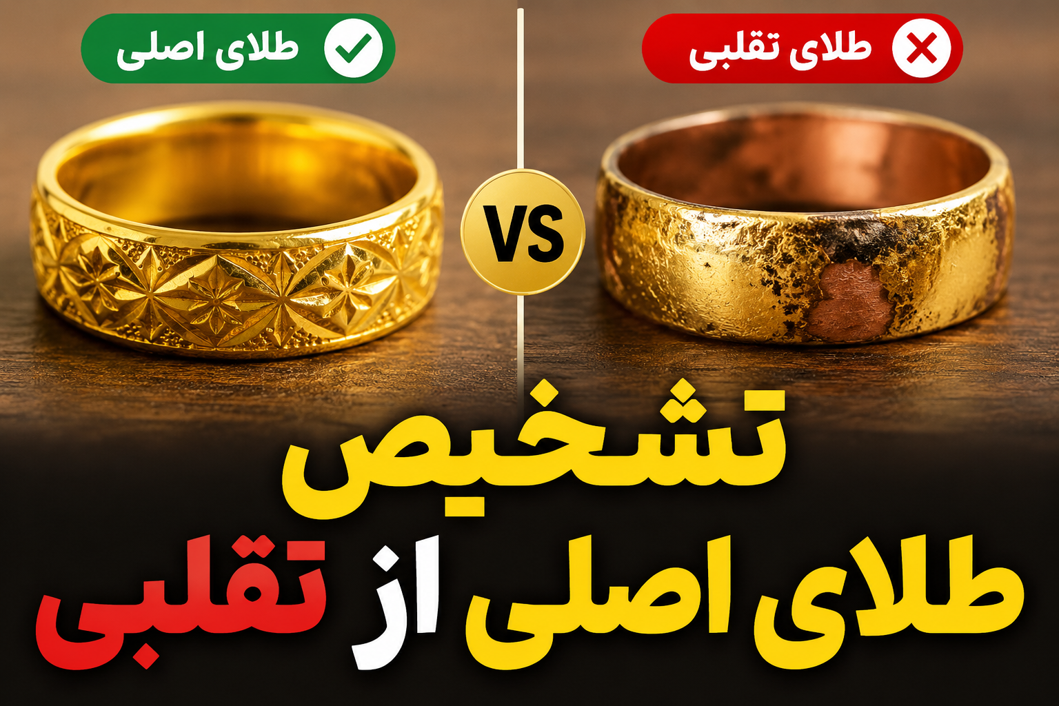تشخیص طلای اصلی از طلای تقلبی؛ ۱۵ روش کاربردی برای خرید مطمئن